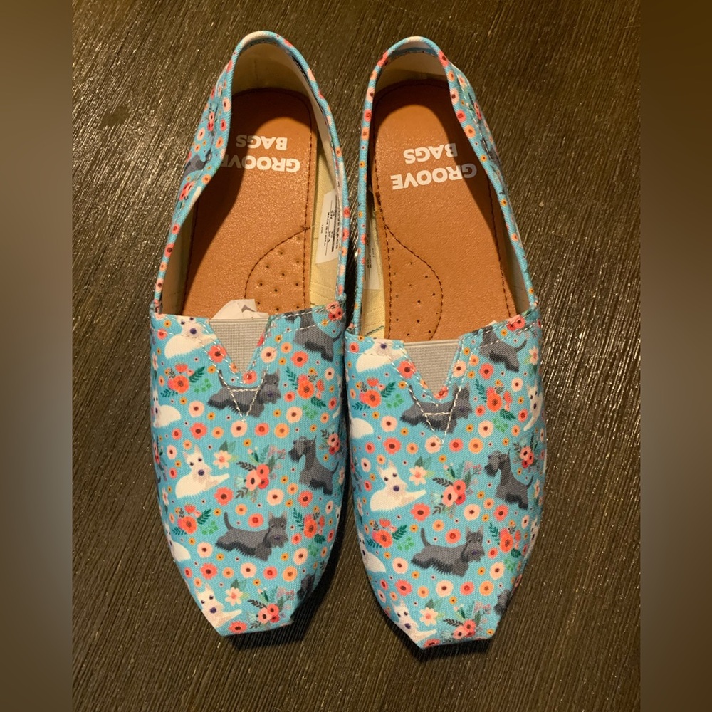8W Scottish Terrier print shoes